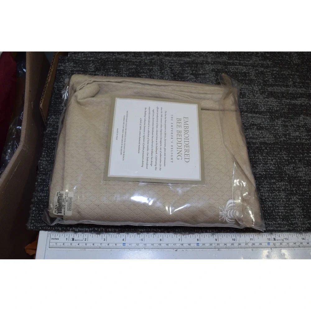 Restoration Hardware Emperor's Delight BEE Bedding EURO Cotton Pillow Sham Italy